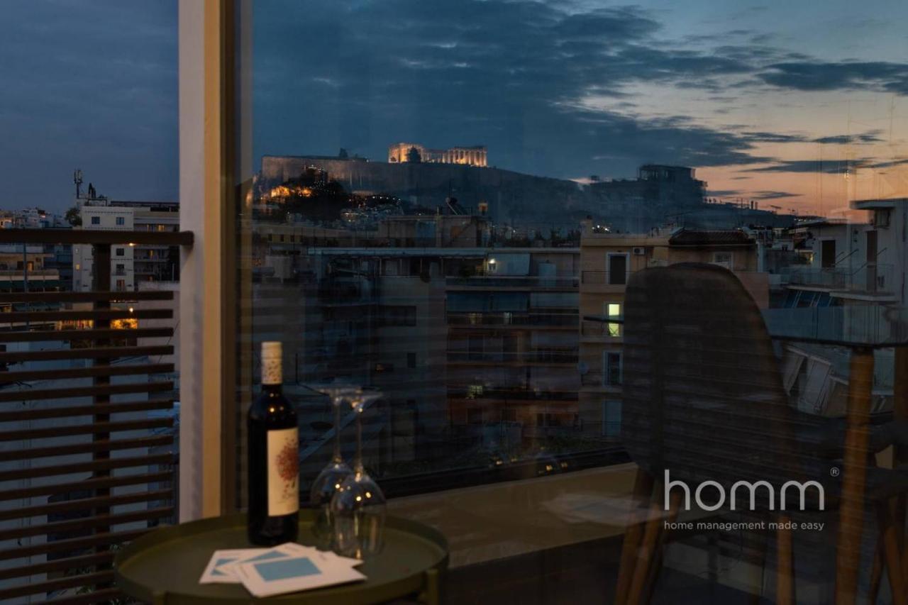 Ferienwohnung 59M² Homm Loft- Penthouse With Acropolis View,2Ppl Athen Exterior foto