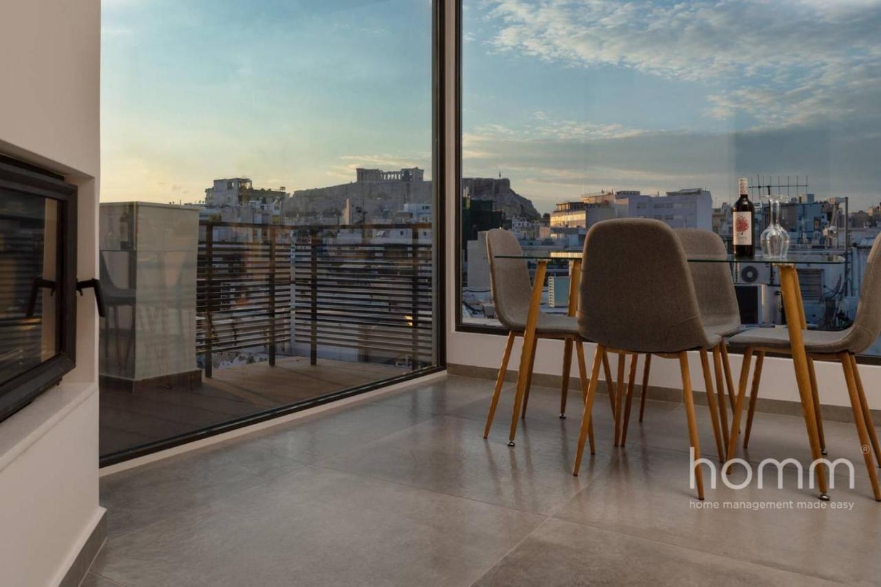 Ferienwohnung 59M² Homm Loft- Penthouse With Acropolis View,2Ppl Athen Exterior foto