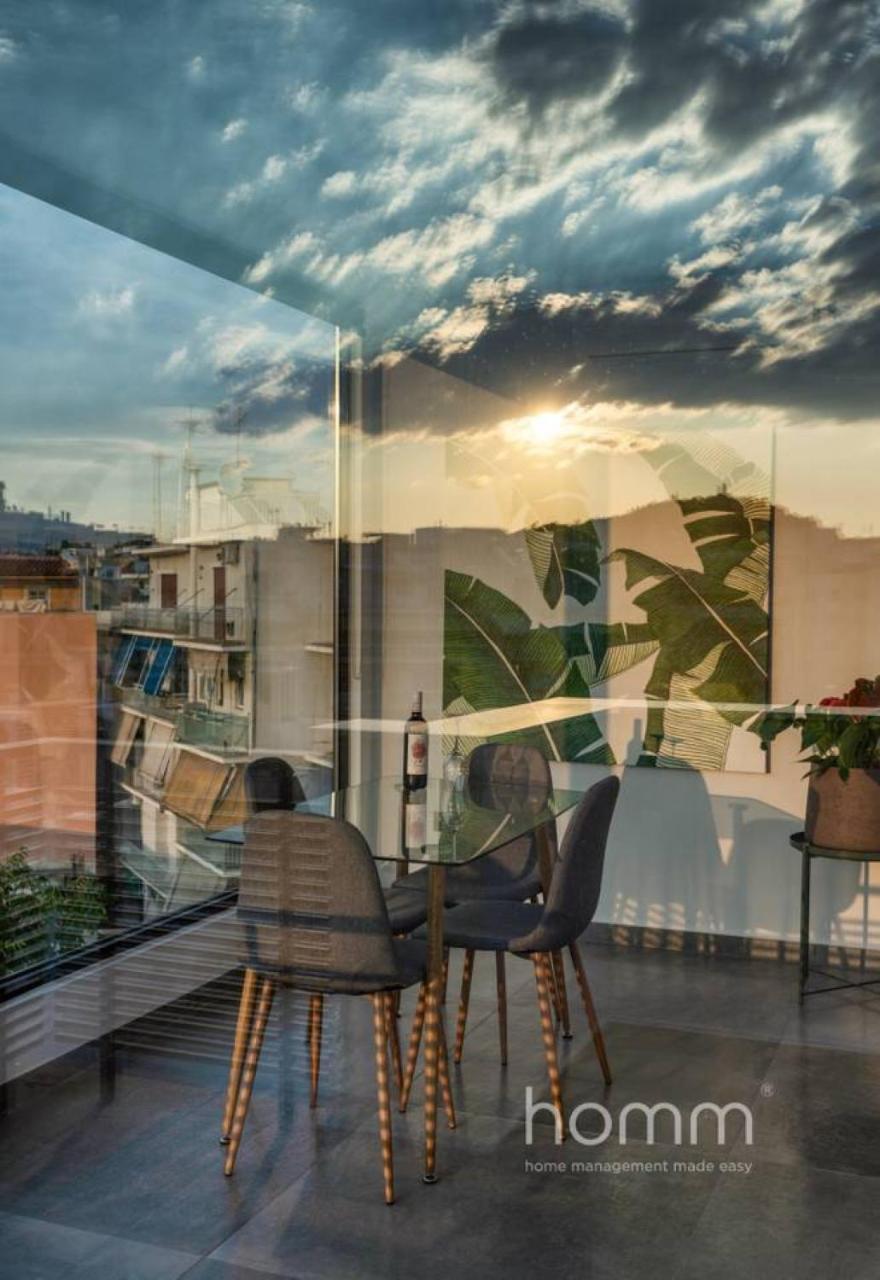 Ferienwohnung 59M² Homm Loft- Penthouse With Acropolis View,2Ppl Athen Exterior foto