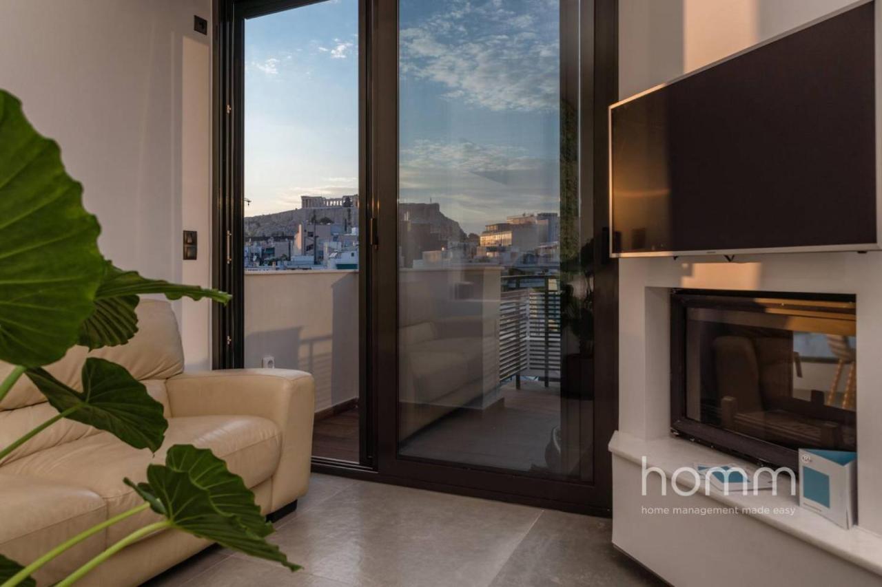 Ferienwohnung 59M² Homm Loft- Penthouse With Acropolis View,2Ppl Athen Exterior foto