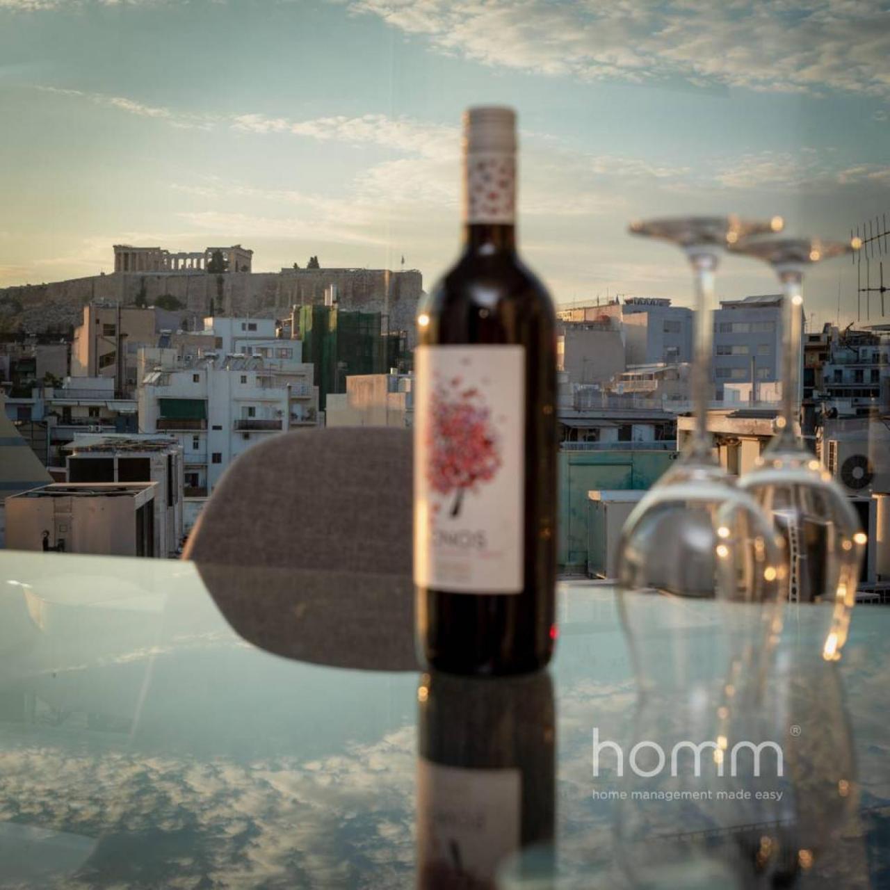 Ferienwohnung 59M² Homm Loft- Penthouse With Acropolis View,2Ppl Athen Exterior foto
