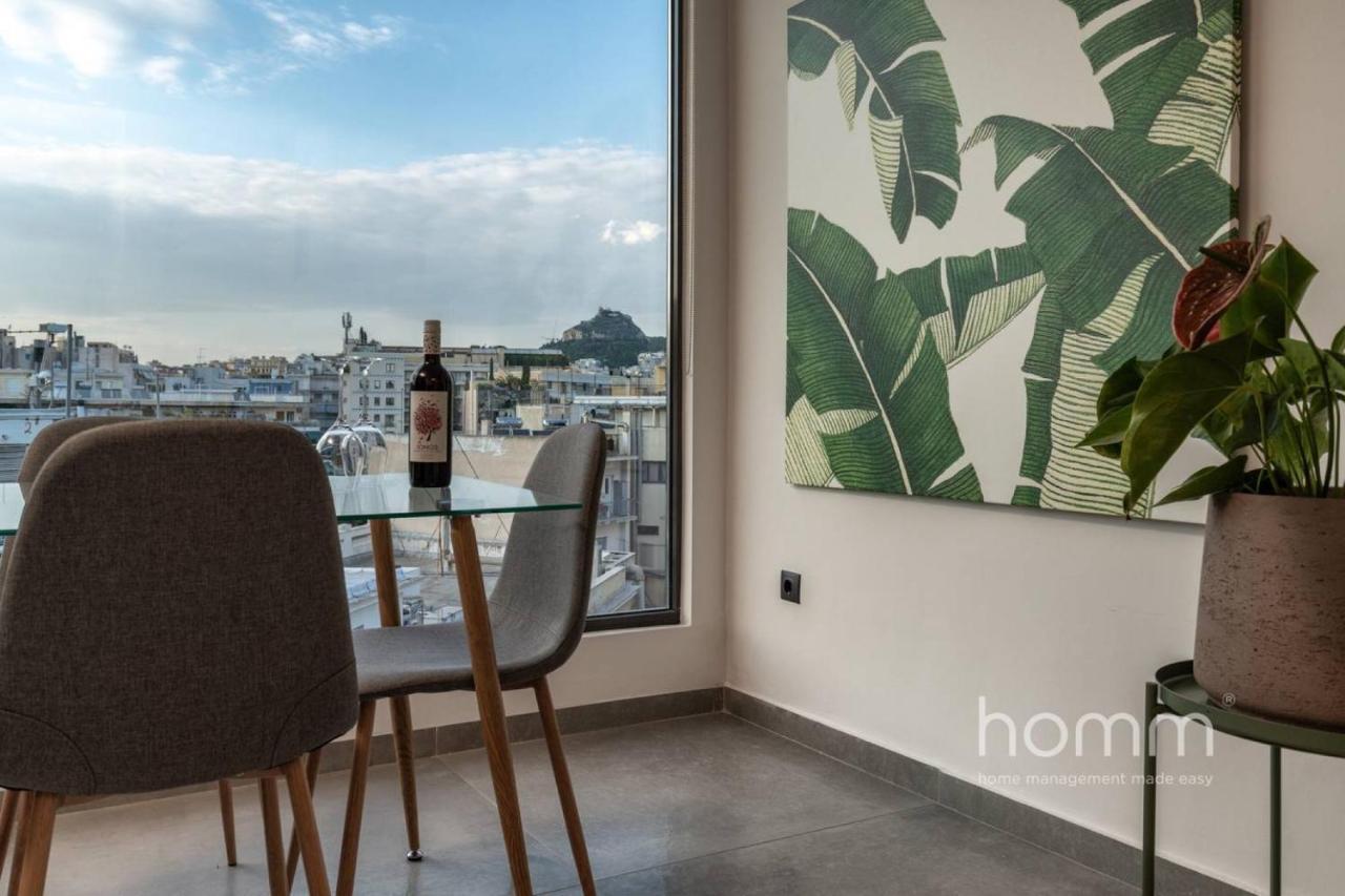 Ferienwohnung 59M² Homm Loft- Penthouse With Acropolis View,2Ppl Athen Exterior foto