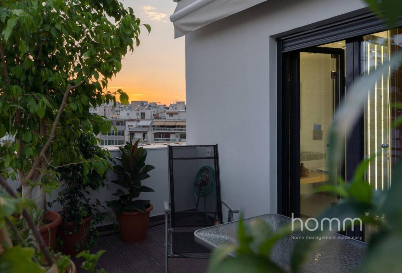 Ferienwohnung 59M² Homm Loft- Penthouse With Acropolis View,2Ppl Athen Exterior foto